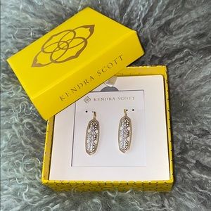 Kendra Scott Two-tone Metal Earnings NIB $60